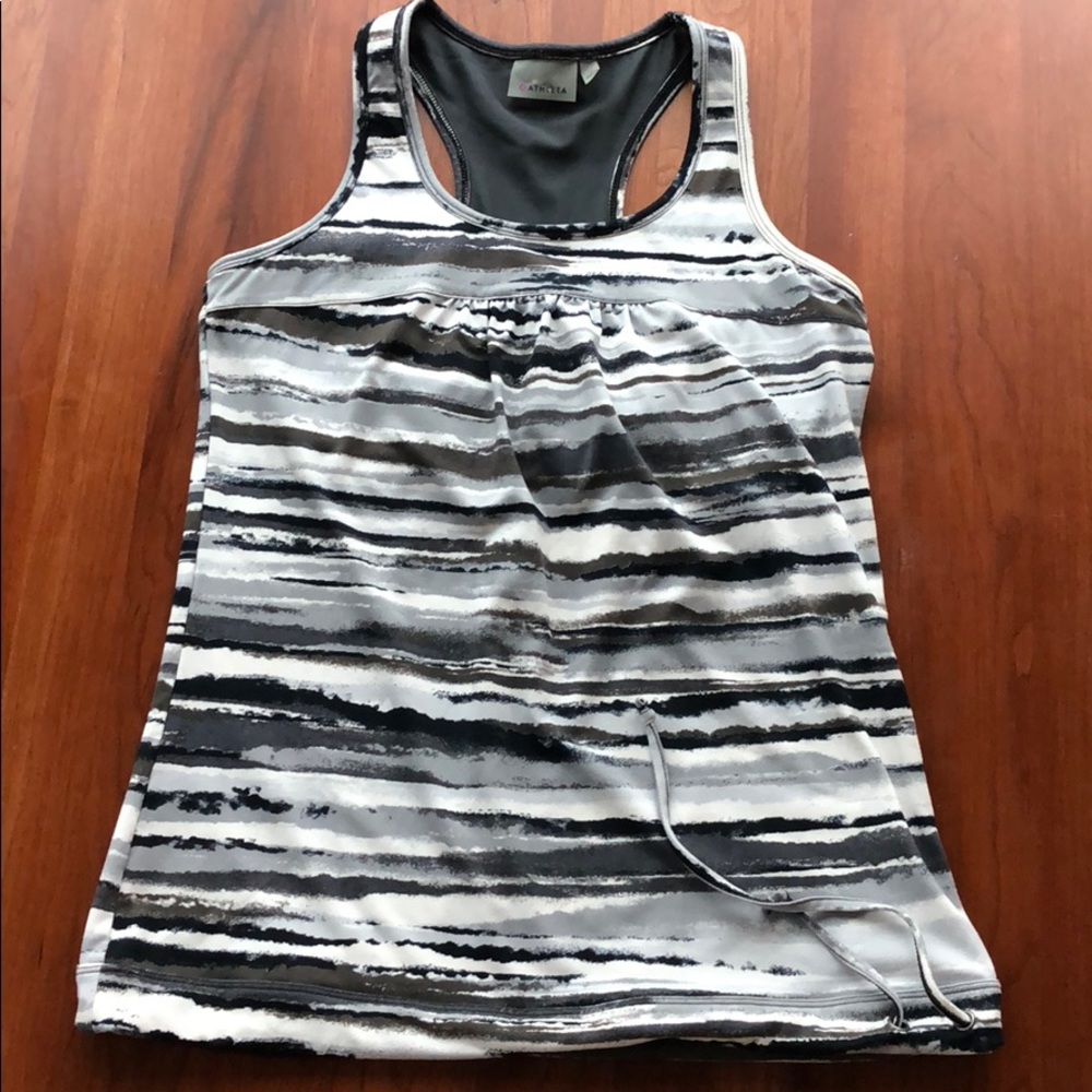 Athleta blue/grey/white tank. Size small. - Picture 2 of 7